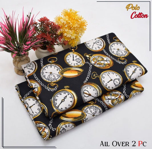 Premium Cotton 2pc All Over Printed ( Polo )