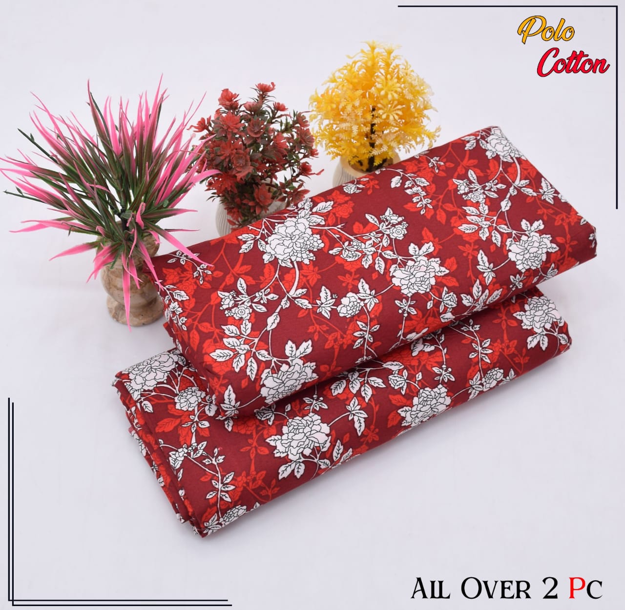 Premium Cotton 2pc All Over Printed ( Polo )