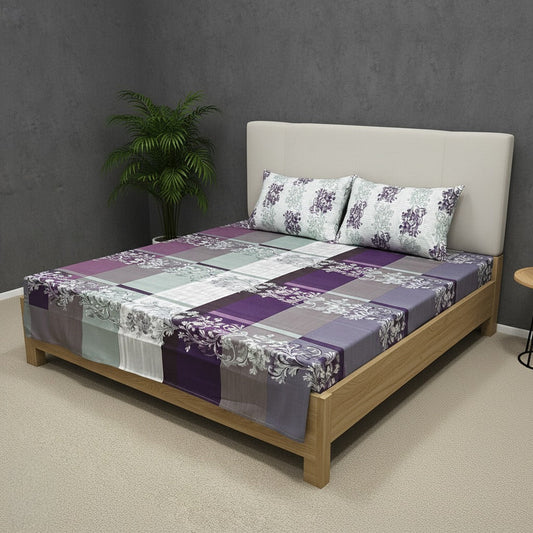 ROYAL VIOLET BEDSHEET SET - 3 Pcs