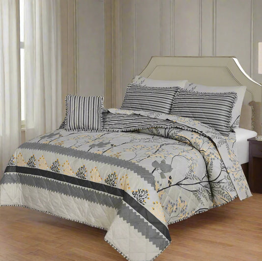 IVORY COMFORTER SET- 7 PCS