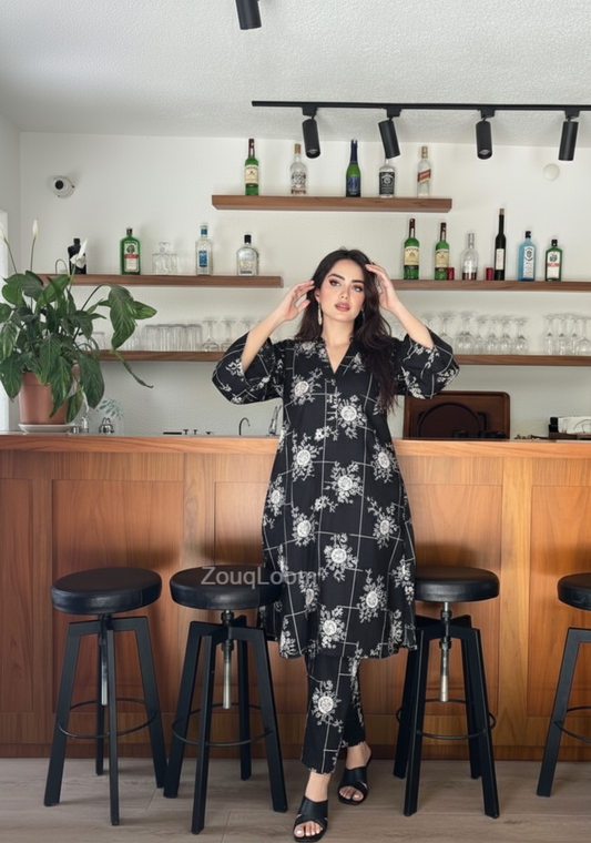 Premium Cotton 2pc All Over Printed ( Polo )