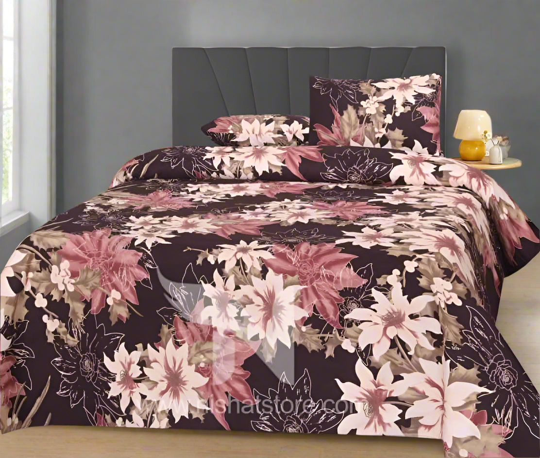 NOIRFLORA BEDSHEET SET - 3 PCS